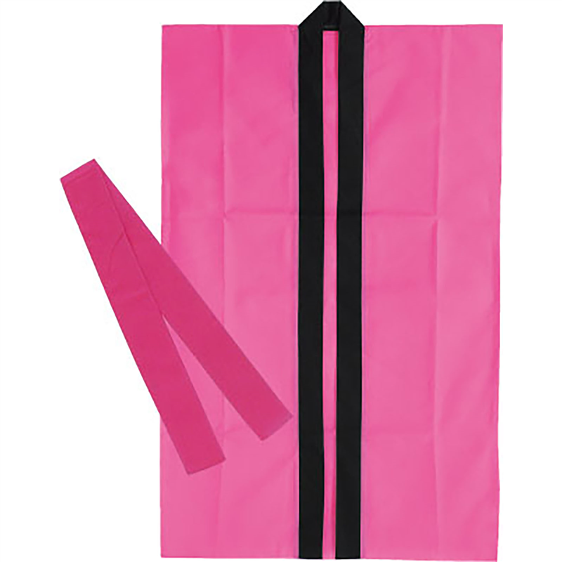 アーテック カラー不織布ロングハッピ(ハチマキ付) 桃 J 1個（ご注文単位1個）【直送品】