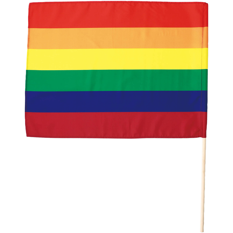 アーテック 大旗 レインボー 旗:W59×H44cm 旗竿:75cm(φ12mm) 1個（ご注文単位1個）【直送品】