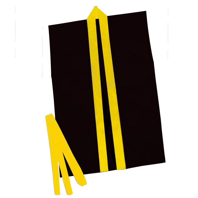 アーテック カラー不織布ハッピ袖無 黒(黄襟)J 1個（ご注文単位1個）【直送品】