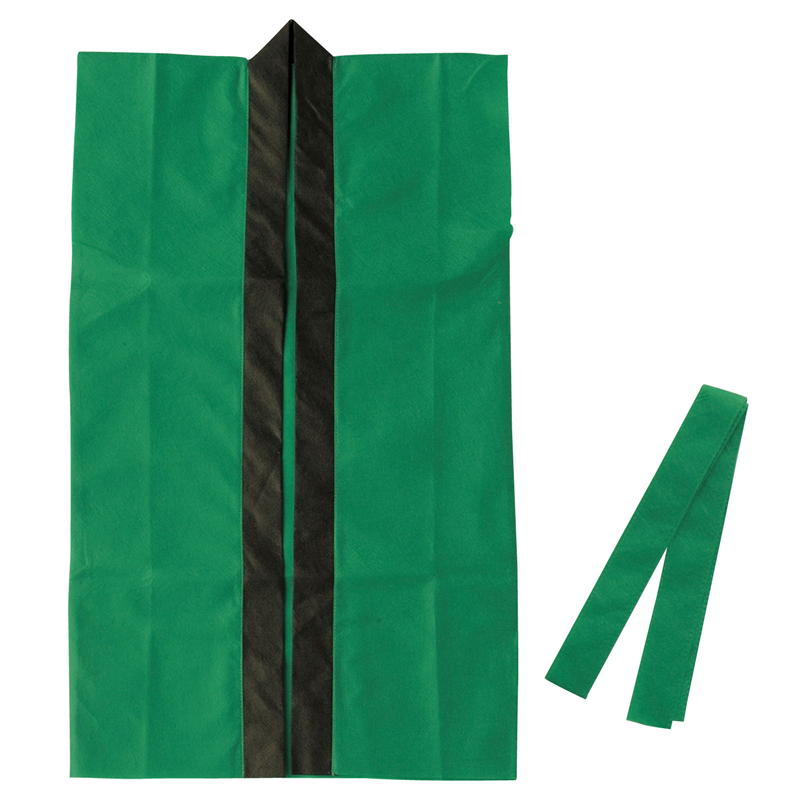 アーテック カラー不織布ロングハッピ(ハチマキ付) 緑 M 1個（ご注文単位1個）【直送品】