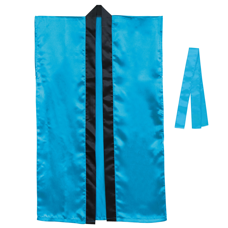 アーテック サテンロングハッピ(ハチマキ付) 青 M 1個（ご注文単位1個）【直送品】