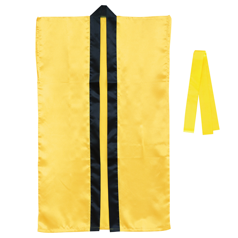 アーテック サテンロングハッピ(ハチマキ付) 黄 M 1個（ご注文単位1個）【直送品】