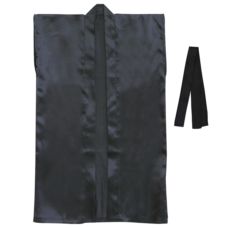 アーテック サテンロングハッピ(ハチマキ付) 黒 M 1個（ご注文単位1個）【直送品】