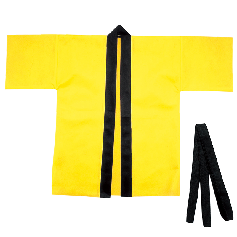 アーテック カラー不織布ハッピ(帯付) 黄 M 1個（ご注文単位1個）【直送品】