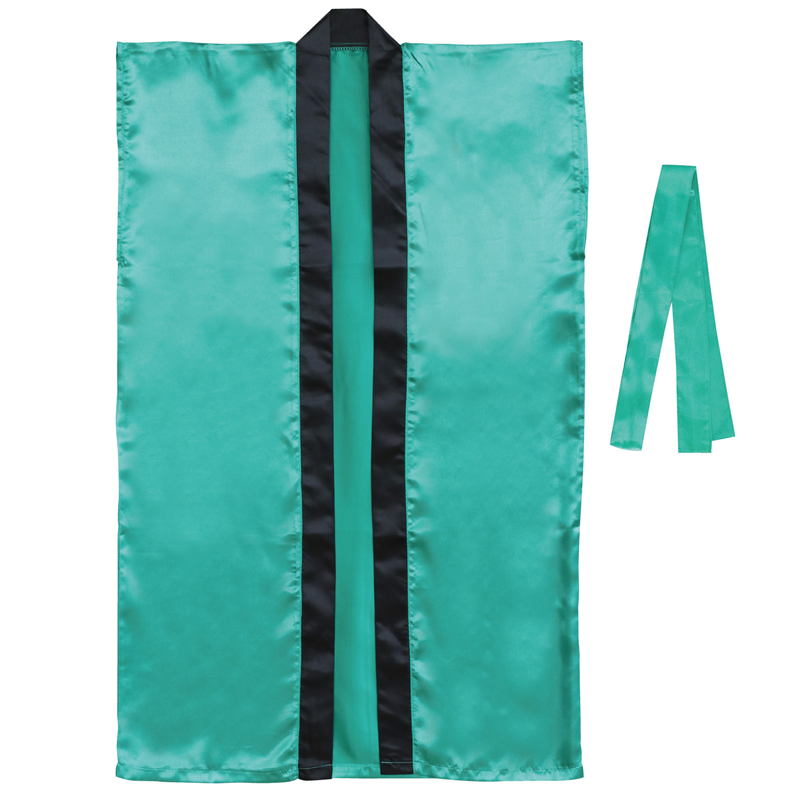 アーテック ソフトサテンロングハッピ(ハチマキ付) 緑 M 1個（ご注文単位1個）【直送品】