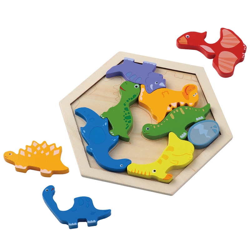 アーテック 木製六角パズル 恐竜 1個（ご注文単位1個）【直送品】