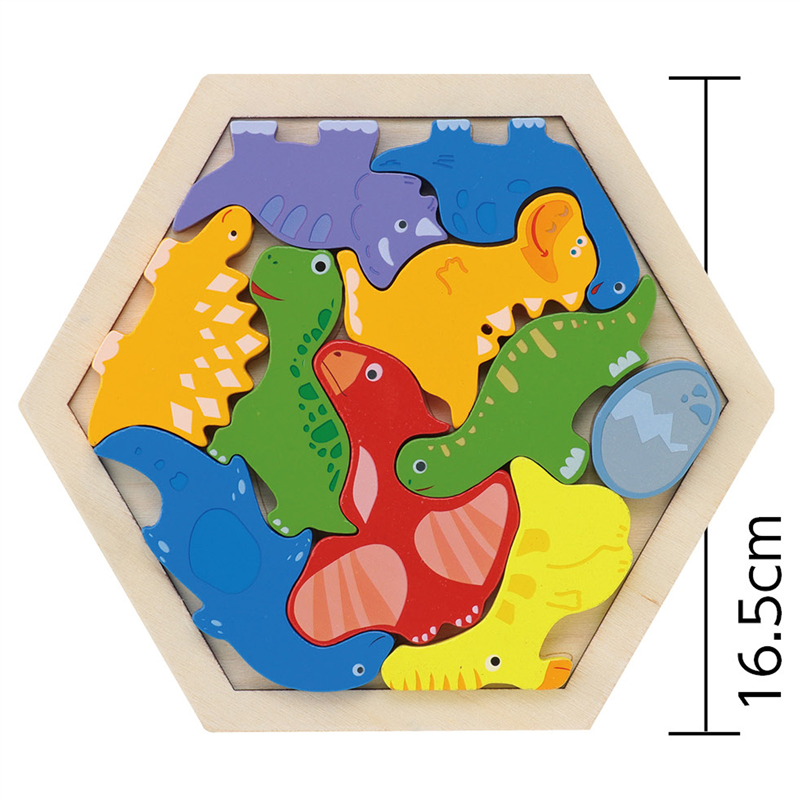 アーテック 木製六角パズル 恐竜 1個（ご注文単位1個）【直送品】