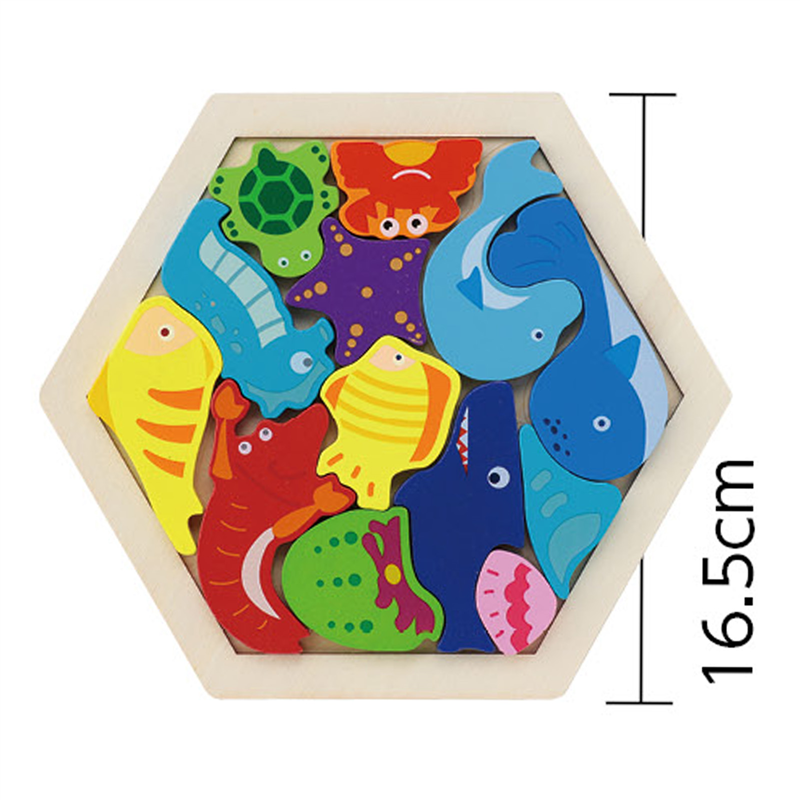 アーテック 木製六角パズル 海の生き物 1個（ご注文単位1個）【直送品】