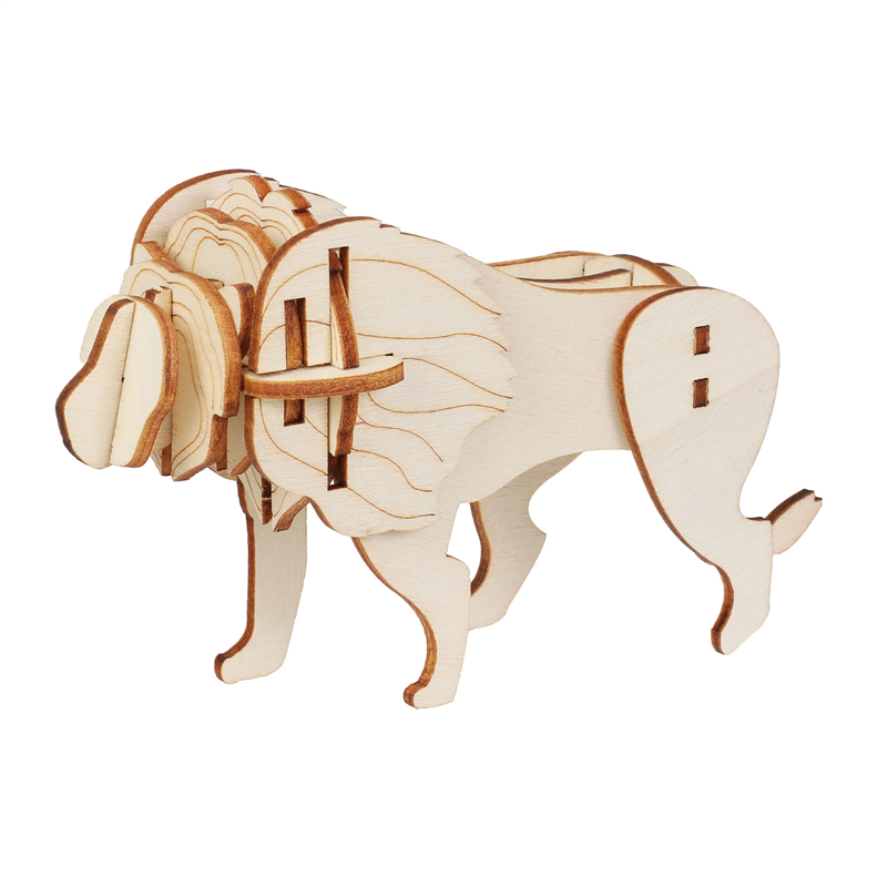 アーテック 木製3Dパズル ライオン 1個（ご注文単位1個）【直送品】