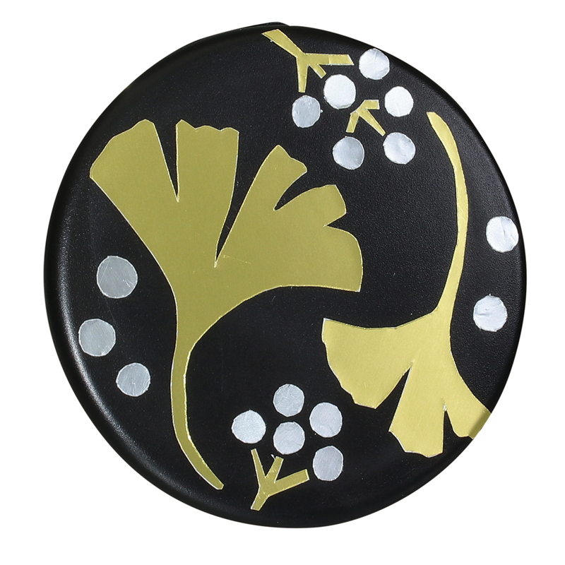 アーテック 象嵌調コンパクトミラー 黒 1個(ご注文単位1個)【直送品】