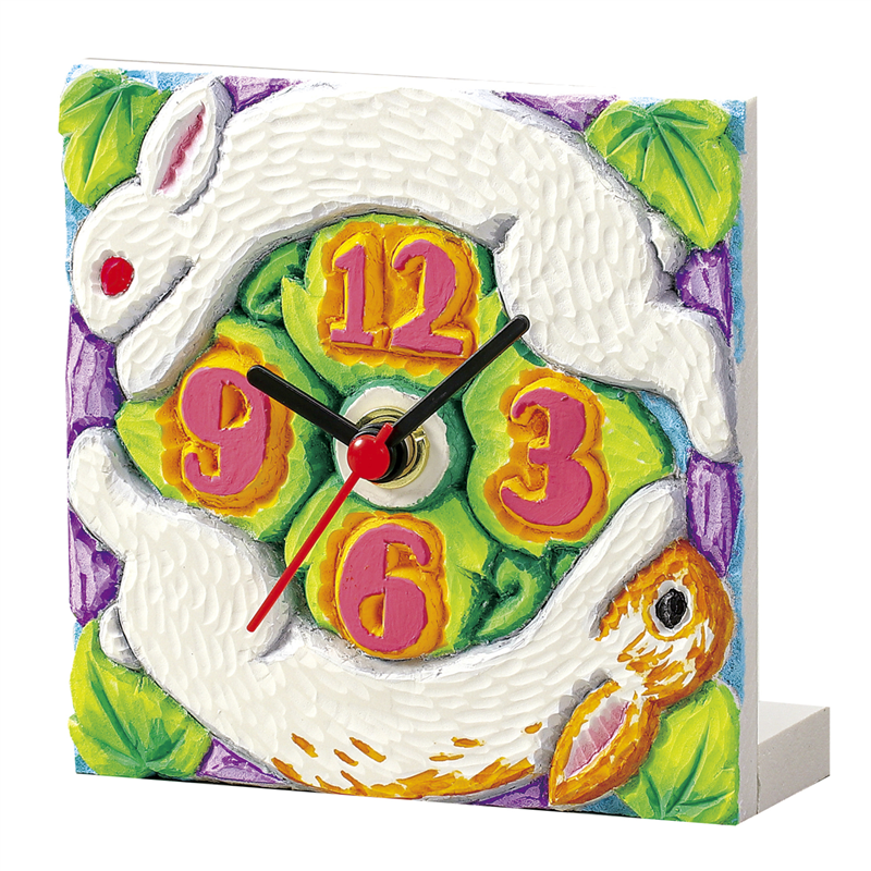 アーテック 白彫板時計 白彫板100mm角 1個（ご注文単位1個）【直送品】