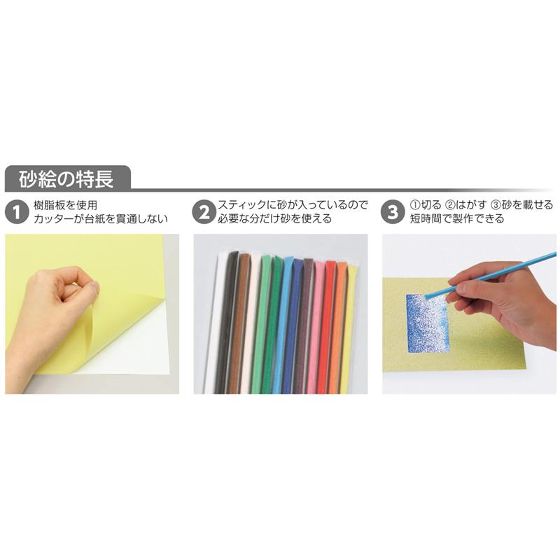 アーテック 砂絵セット ハガキ倍判セット 1個(ご注文単位1個)【直送品】