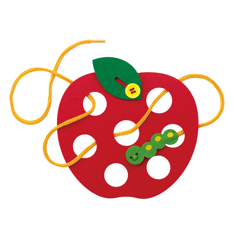 アーテック りんごのイモムシひもとおし 1個（ご注文単位1個）【直送品】