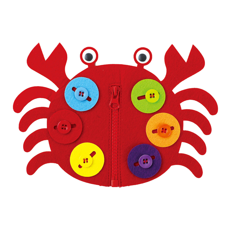 アーテック ボタンとファスナーあそび かに 1個（ご注文単位1個）【直送品】
