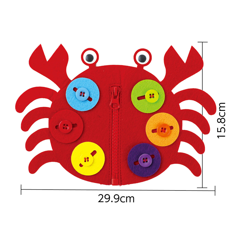 アーテック ボタンとファスナーあそび かに 1個（ご注文単位1個）【直送品】