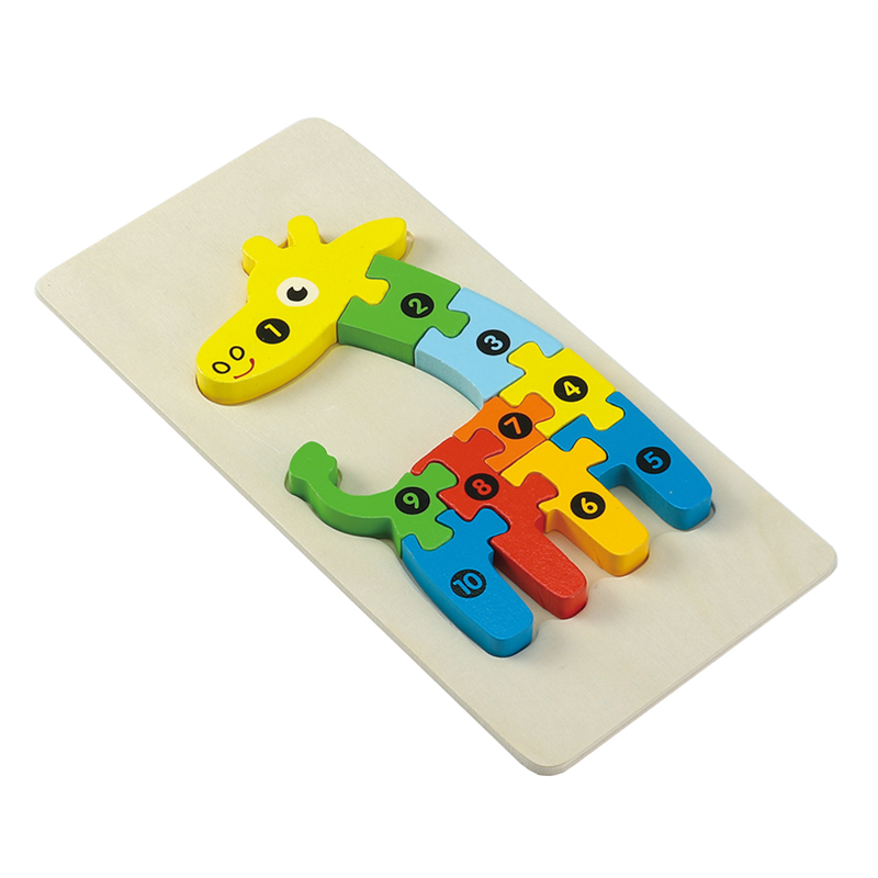 アーテック 木製すうじパズル きりん 1個（ご注文単位1個）【直送品】