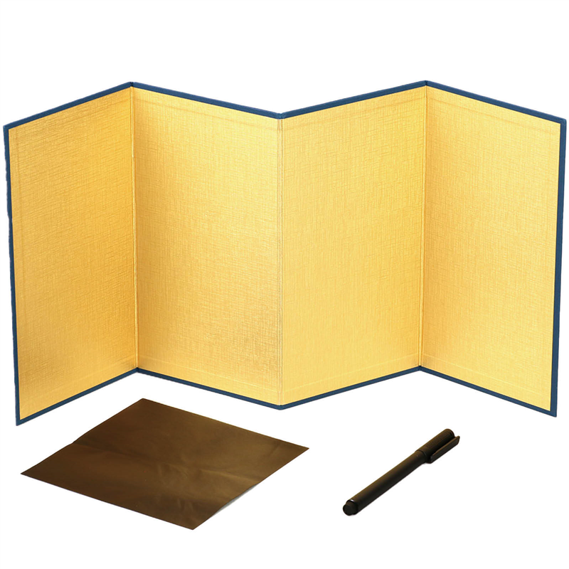 アーテック 金屏風四曲(青金)点描セット 1個（ご注文単位1個）【直送品】