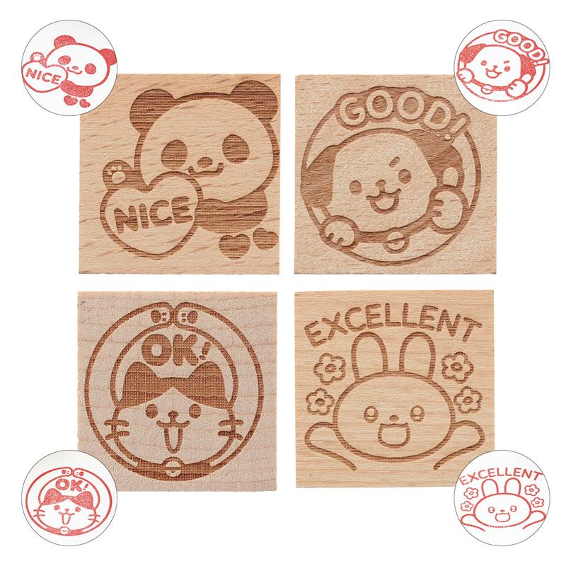 アーテック 木柄 スタンプ30 B 4種セット 1個（ご注文単位1個）【直送品】