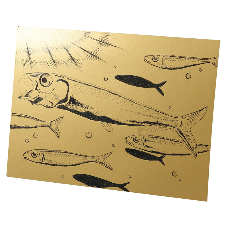 アーテック 黒ベースゴールドスクラッチボード スタンド付 1個（ご注文単位1個）【直送品】