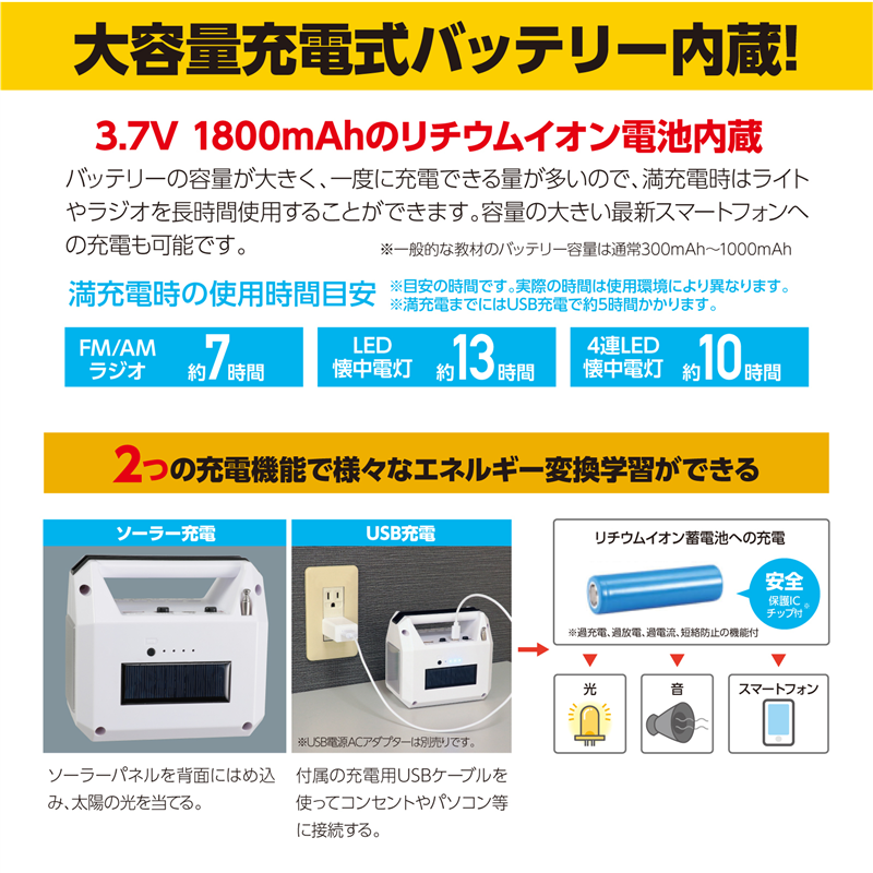 アーテック ブルートゥーススピーカーラジオライト（ご注文単位1個）【直送品】