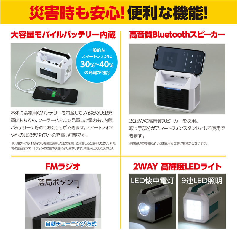 アーテック ブルートゥーススピーカーラジオライト（ご注文単位1個）【直送品】