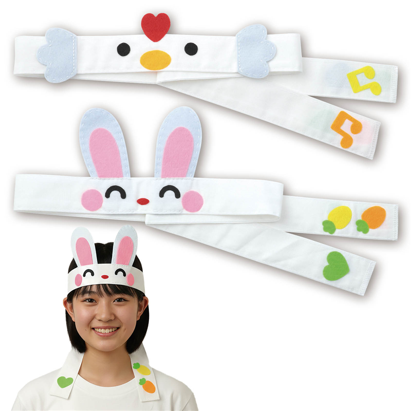 アーテック キャラクターハチマキ ホワイト（ご注文単位1個）【直送品】