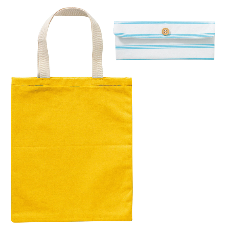 アーテック 基礎縫いトートバッグポーチ付き 黄×青ストタイプ（ご注文単位1個）【直送品】