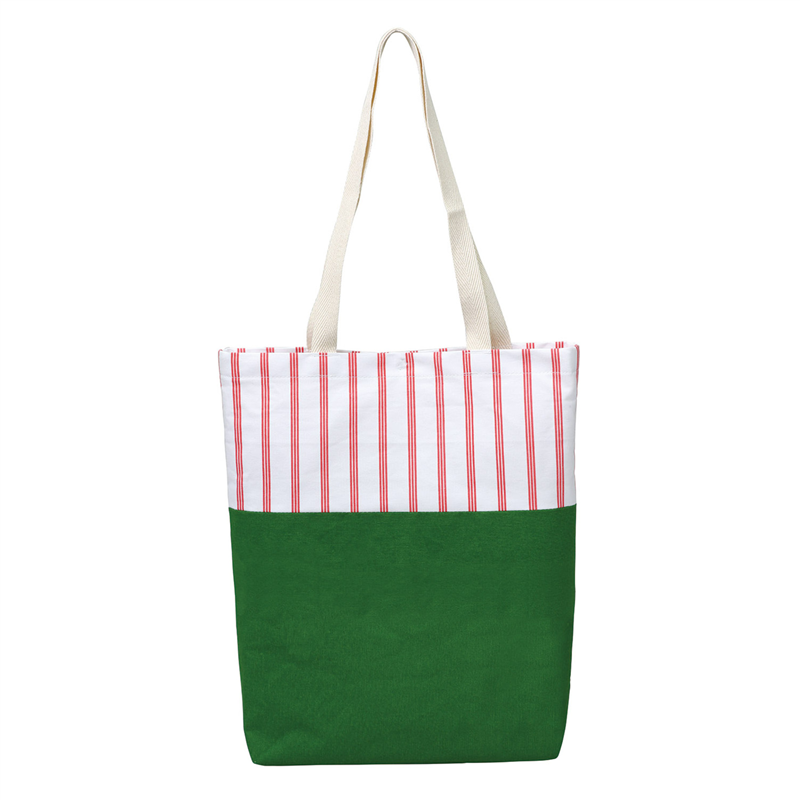 アーテック 基礎縫いデイリートートバッグ緑×赤ストライプ（ご注文単位1個）【直送品】