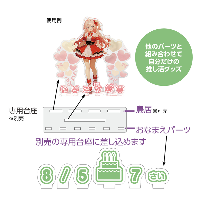 アーテック おなまえジオラマアクリルスタンド 数字セット グリーン（ご注文単位1セット）【直送品】