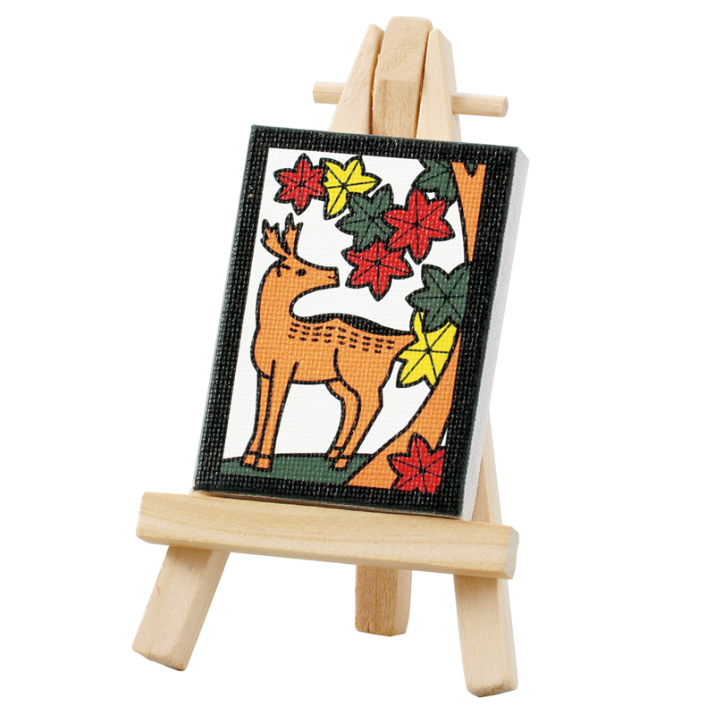 アーテック ミニキャンバス小 花札 紅葉 ミニイーゼル小付き（ご注文単位1個）【直送品】