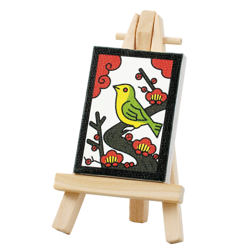 アーテック ミニキャンバス小 花札 梅 ミニイーゼル小付き（ご注文単位1個）【直送品】