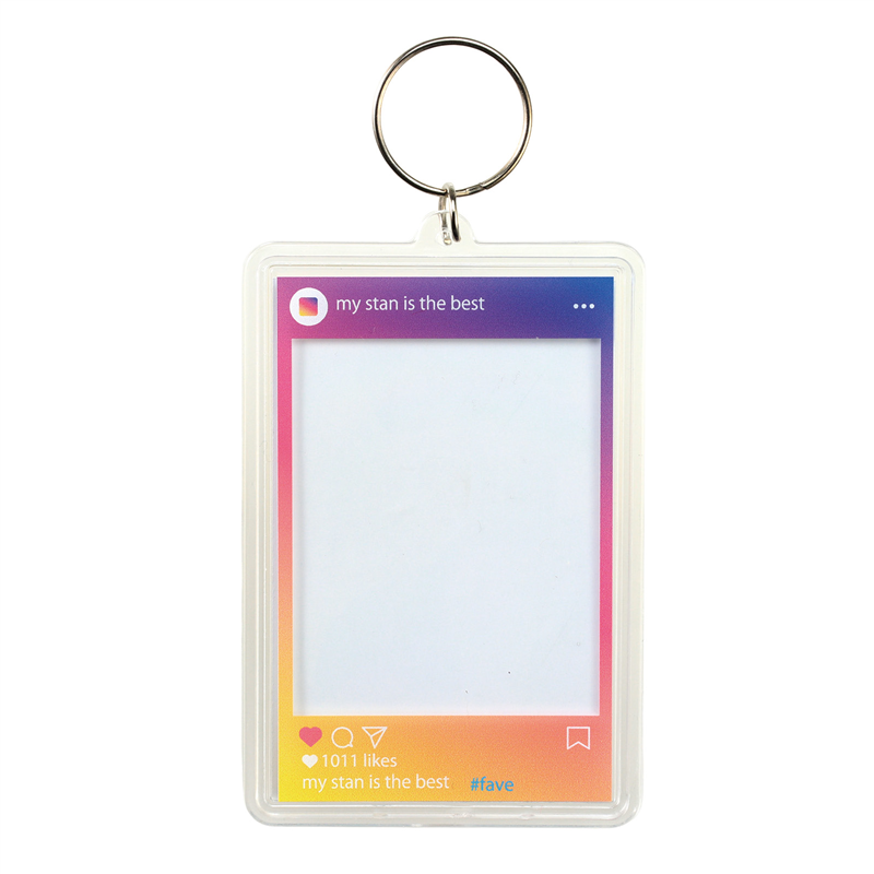 アーテック ワンタッチクリアキーホルダー インスタ風 グラデーション（ご注文単位1個）【直送品】