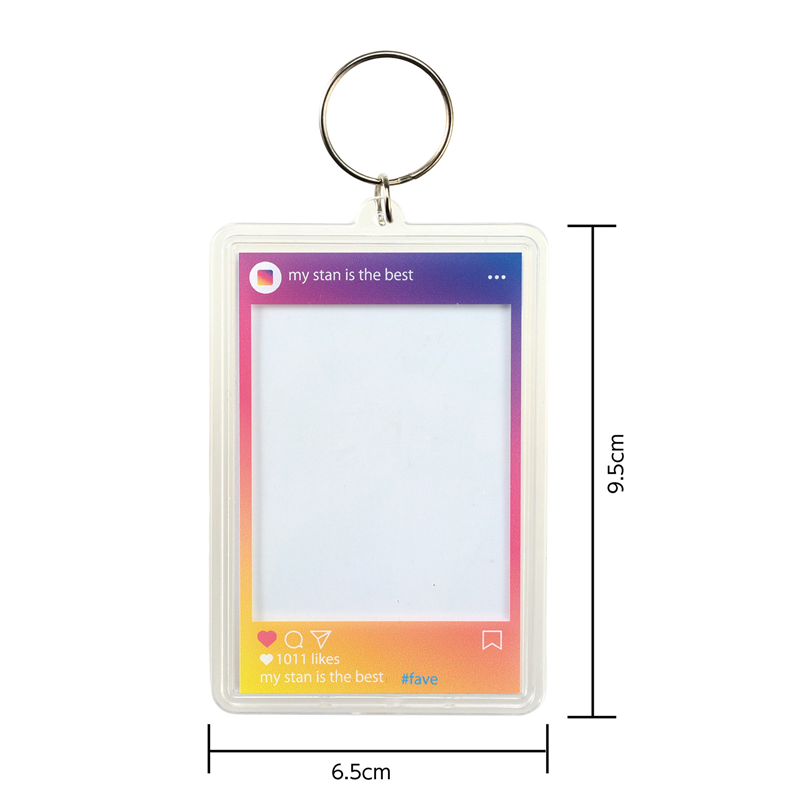 アーテック ワンタッチクリアキーホルダー インスタ風 グラデーション（ご注文単位1個）【直送品】