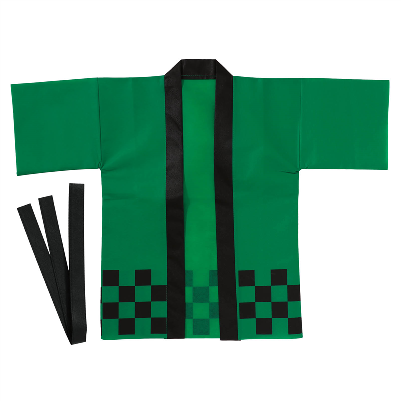 アーテック カラー不織布ハッピ 市松柄 緑 J 1枚（ご注文単位1枚）【直送品】