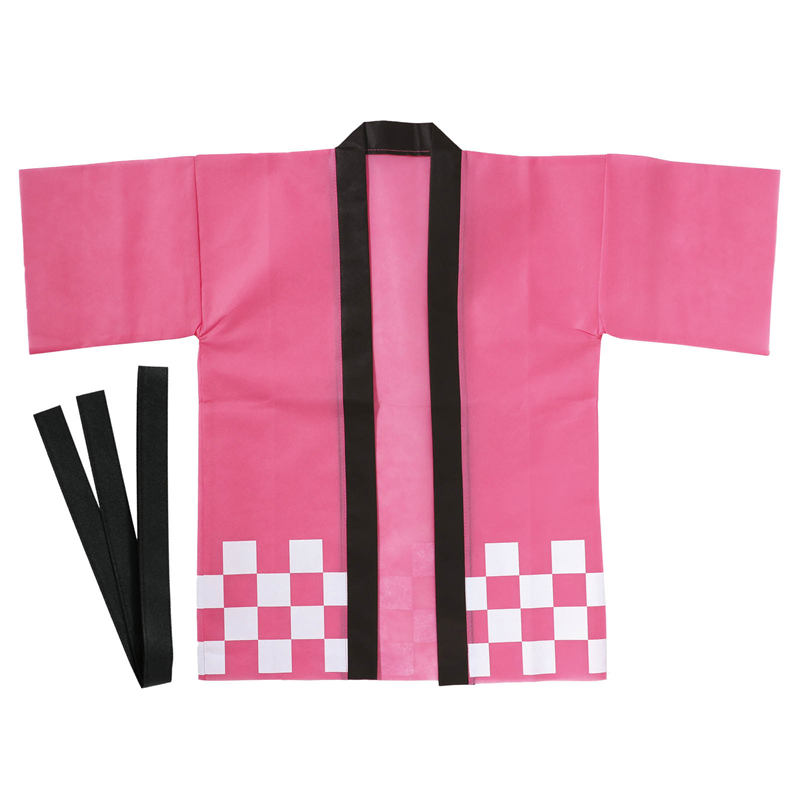 アーテック カラー不織布ハッピ 市松柄 桃 S 1枚（ご注文単位1枚）【直送品】