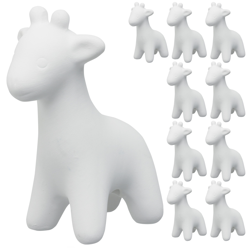 おみくじ工房 おえかき陶器どうぶつ キリン 10個セット 1セット（ご注文単位1セット）【直送品】