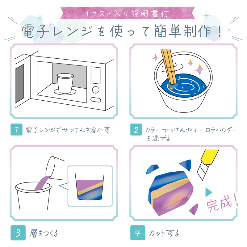 アーテック キラキラ鉱石せっけんキット 1個(ご注文単位1個)【直送品】