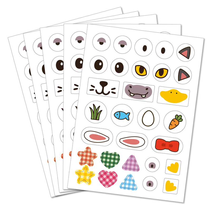 アーテック 透明デコシール どうぶつ 5枚組 1セット（ご注文単位1セット）【直送品】