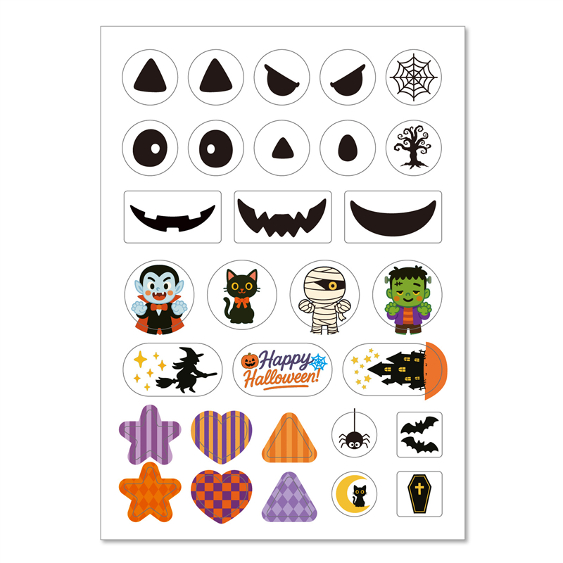 アーテック 透明デコシール ハロウィンかぼちゃ 1枚（ご注文単位1枚）【直送品】