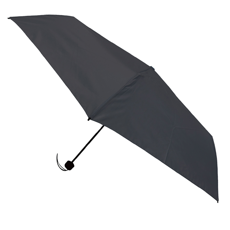 サントス 6本骨55cm 晴雨兼用 折畳み傘 黒 1本（ご注文単位1本）【直送品】