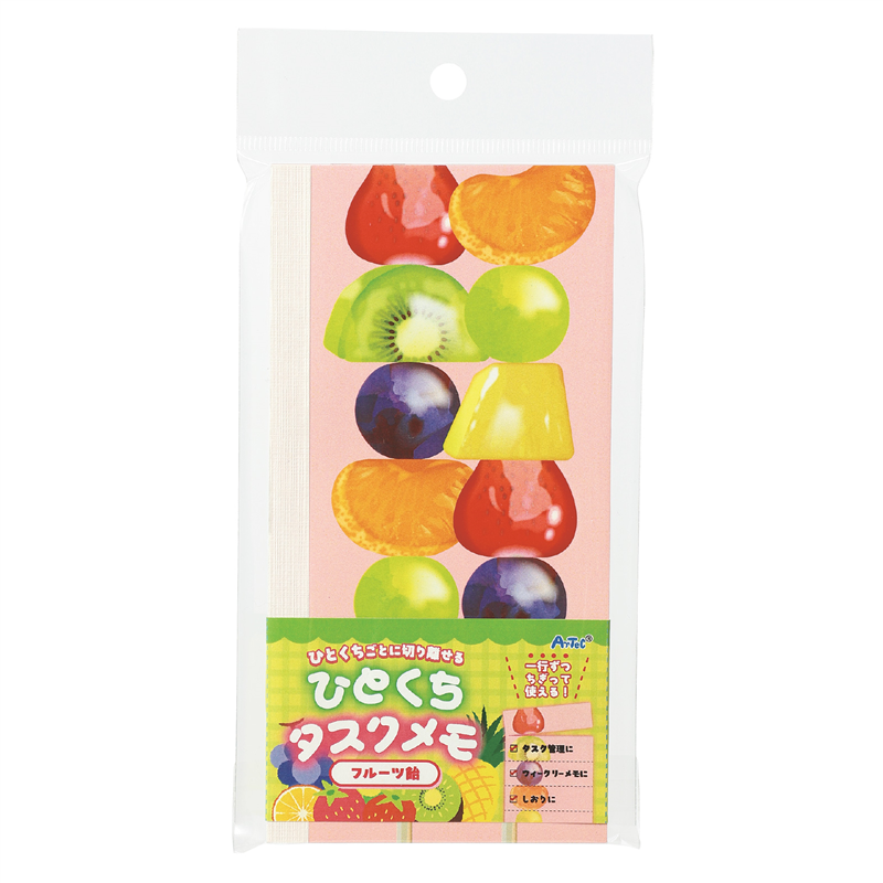 アーテック ひとくちタスクメモ フルーツ飴 1個(ご注文単位1個)【直送品】