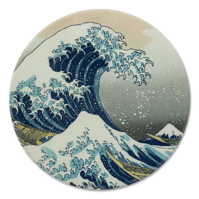 ㈱アーテック 白雲石コースター名画 神奈川沖浪裏 1枚（ご注文単位1枚）【直送品】
