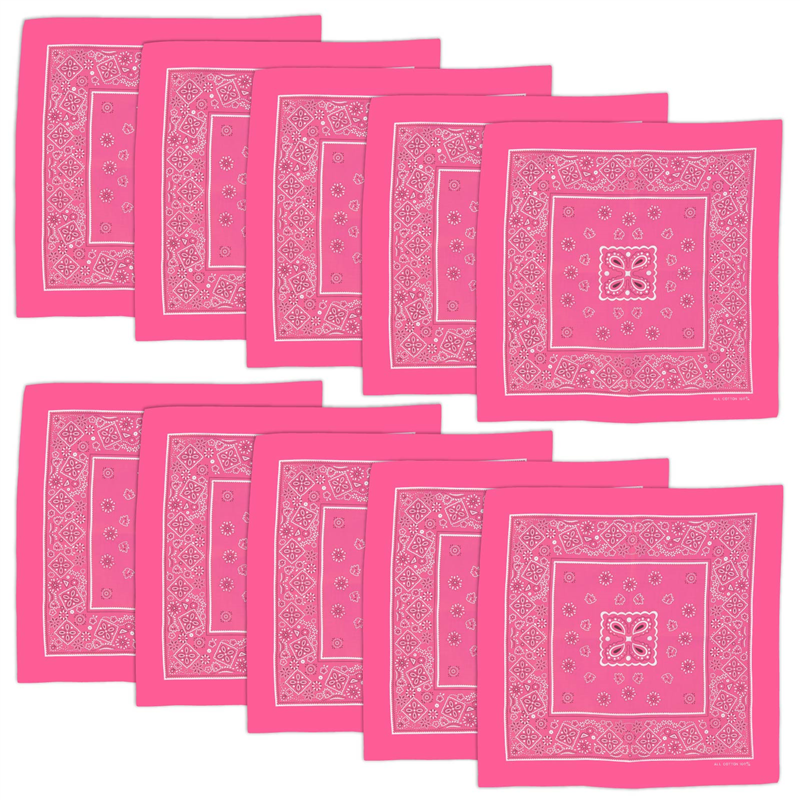 ㈱アーテック バンダナ 蛍光ピンク １０枚セット 1セット（ご注文単位1セット）【直送品】