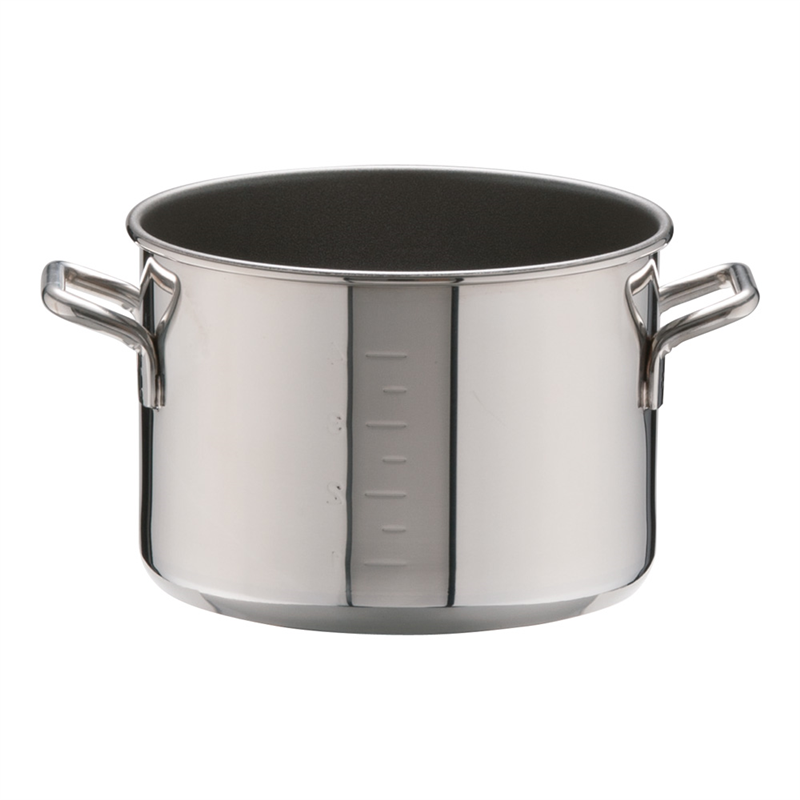 SAパワー・デンジ アルファ 半寸胴鍋 21cm(蓋無)目盛付 1箱(ご注文単位1箱)【直送品】