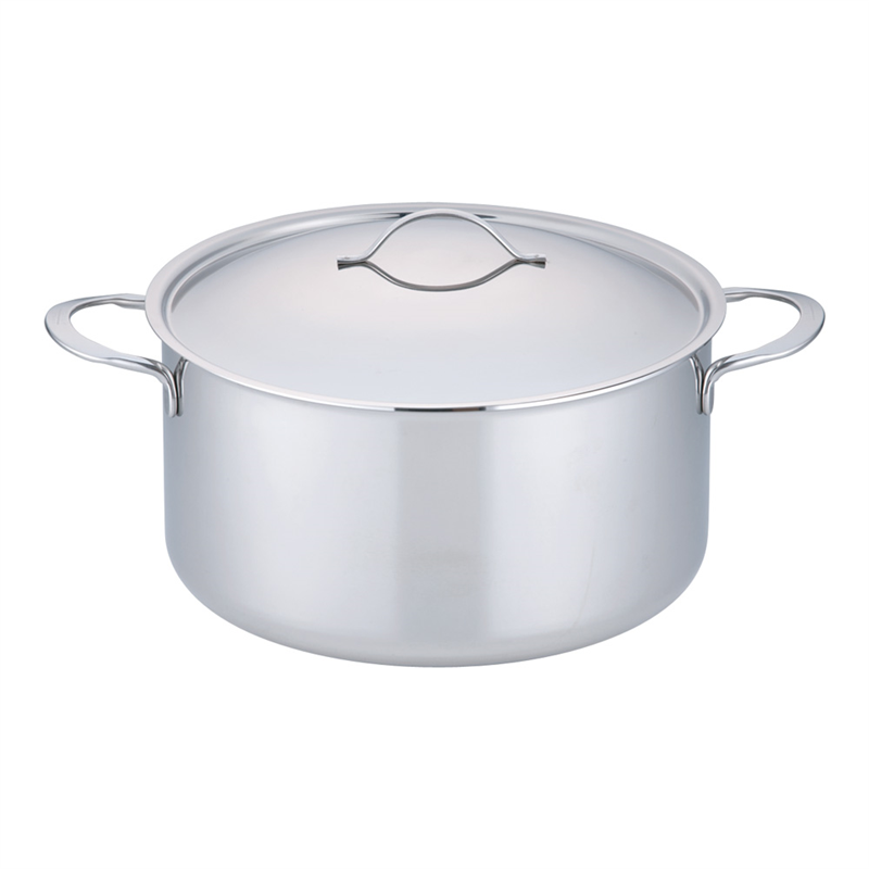 18-10プライオリティ 半寸胴鍋(蓋付) 3694-28 デバイヤー 1個(ご注文単位1個)【直送品】