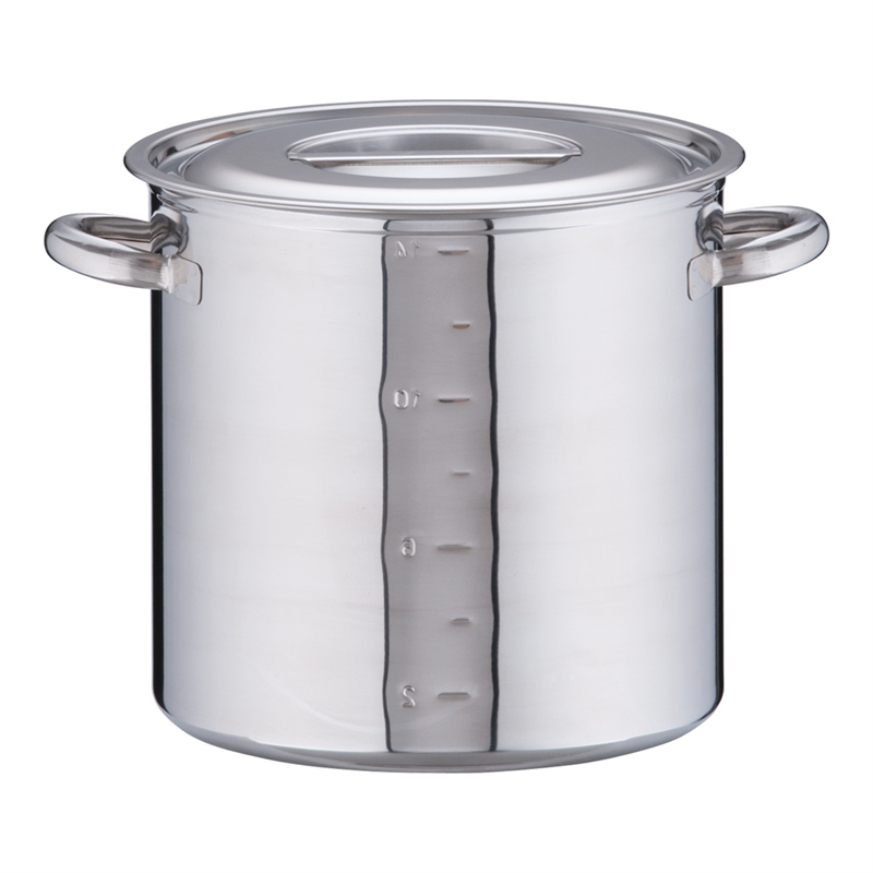 電磁モリブデン寸胴鍋　目盛付 27cm 1箱（ご注文単位1箱）【直送品】