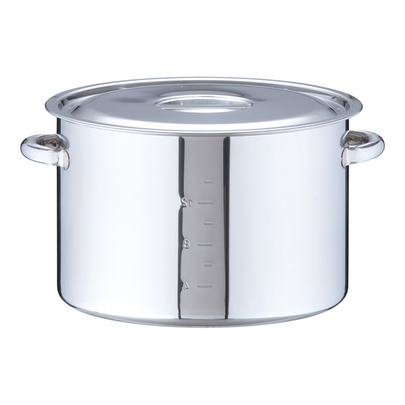 SA18-8　半寸胴鍋（目盛付） 33cm 1箱（ご注文単位1箱）【直送品】