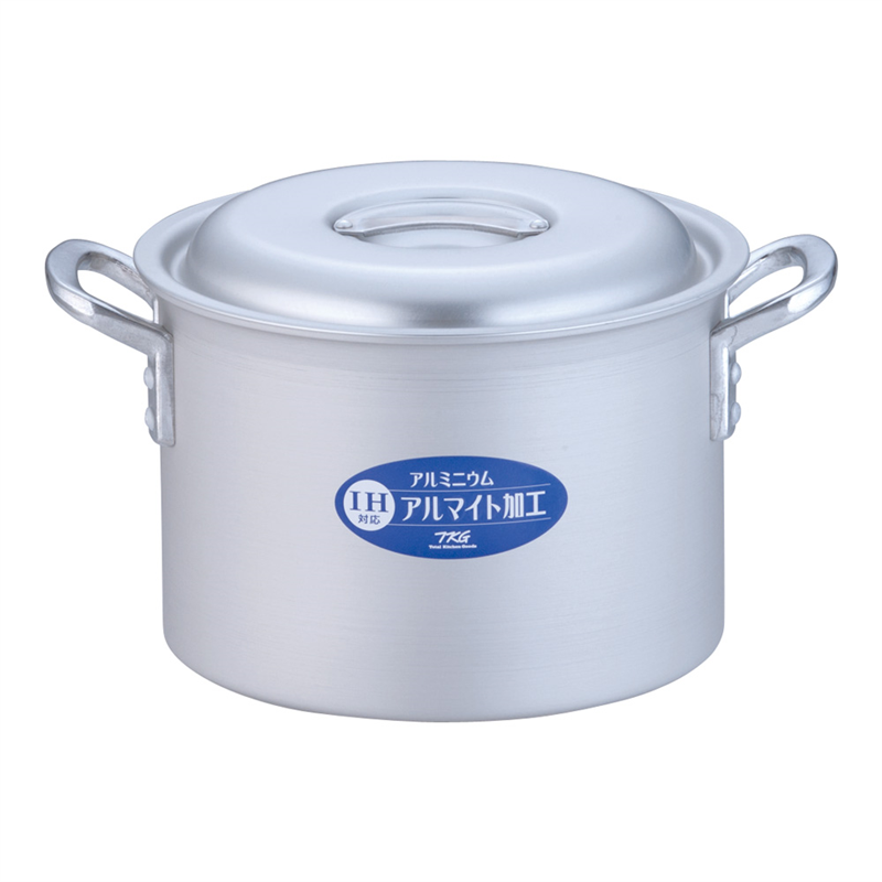 TKG　IHアルミ　半寸胴鍋（目盛付） 24cm 1袋（ご注文単位1袋）【直送品】
