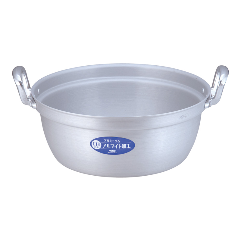 TKG　IHアルミ　円付鍋 39cm 1袋（ご注文単位1袋）【直送品】