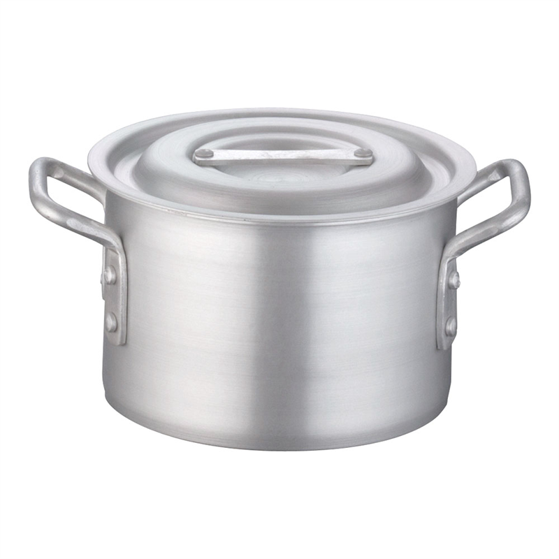 半寸胴鍋 アルミニウム(アルマイト加工) (目盛付)TKG 18cm 1袋(ご注文単位1袋)【直送品】